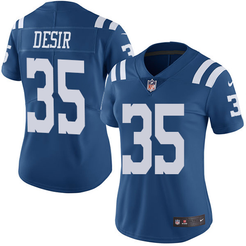 Indianapolis Colts #35 Limited Pierre Desir Royal Blue Nike NFL Women Rush Vapor Untouchable Jersey->indianapolis colts->NFL Jersey